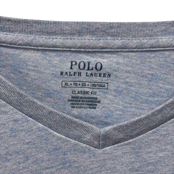 Polo Ralph Lauren Heather Blue T-Shirt Men’s Size XL Navy Pony Classic Fit - Picture 4 of 4